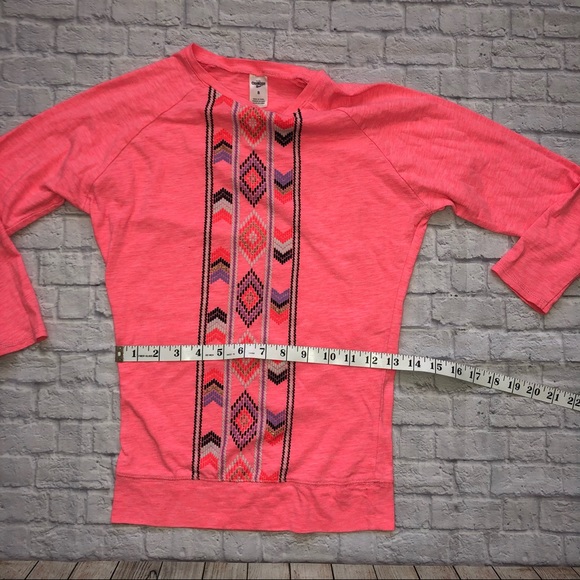 Oshkosh Bgosh Pink Aztec Print Long Sleeve Top 8 - Picture 6 of 8